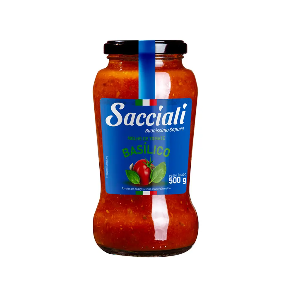 Salsa de Tomate SACCIALI Basílico (500g)